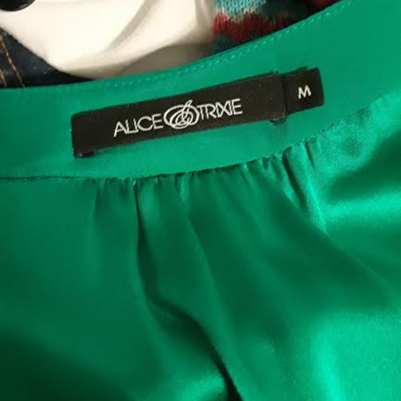 Alice and Trixie silk emerald green dress - Picture 6 of 8